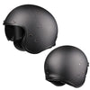 Carbon Fiber Helmets – Genuine Carbon Fiber 3/4 Open Face Motorcycle Helmet, Retro Cafe Racer with Inner Visor