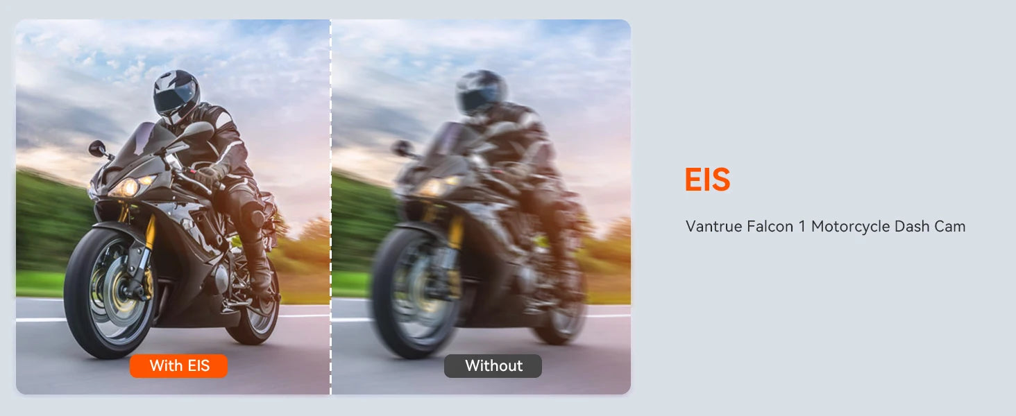 Vantrue F1 Motorcycle Dash Cam 4K Front 1080P Rear IP67 Waterproof WiFi GPS 160° 24H Parking Mode Wired Remote Motorcycle Camera DVR STARVIS OTA 18-Month Warranty