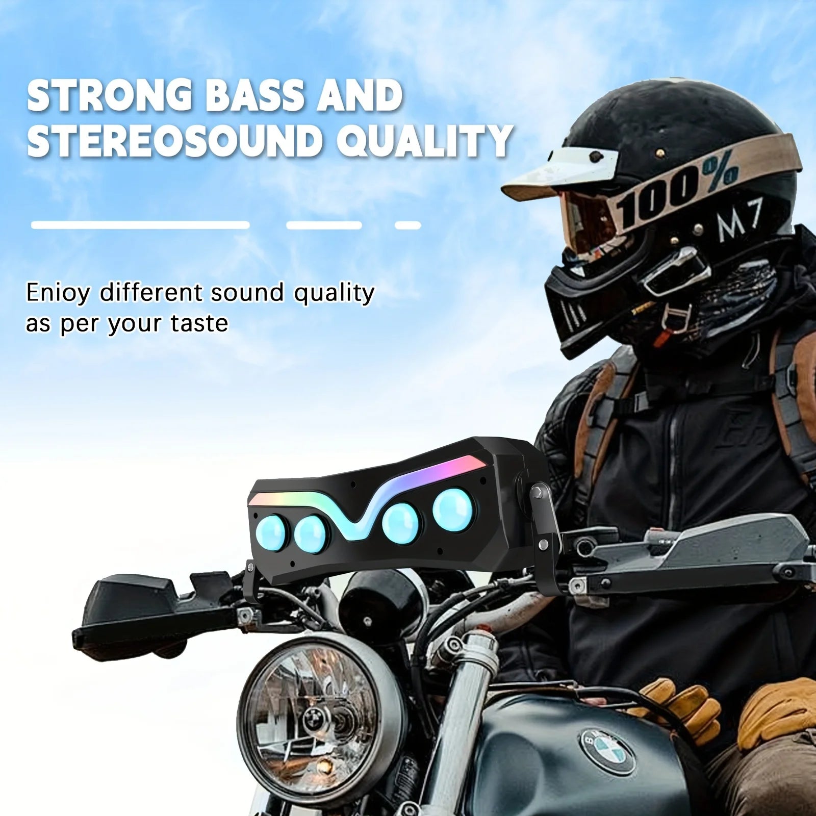 Motorcycle Speakers – Off-Road 12V Wireless Stereo with MP3 & FM Radio