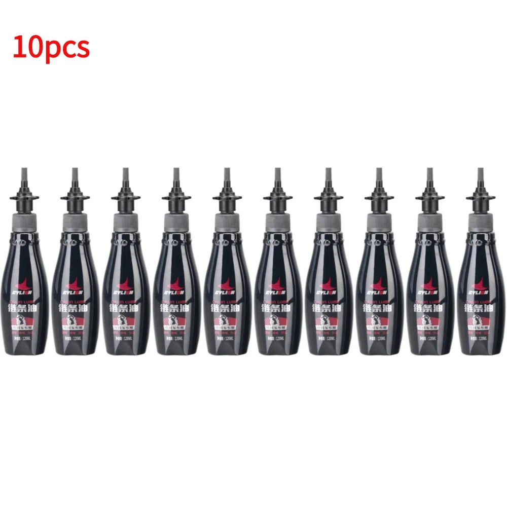 Motorcycle Chain Lubricant Oil 120ml – Anti-Rust Anti-Wear Dust-Proof High-Temp – On-Road & Off-Road – 1 / 2 / 3 / 4 / 5 / 10 Bottle Bundles – $25–128