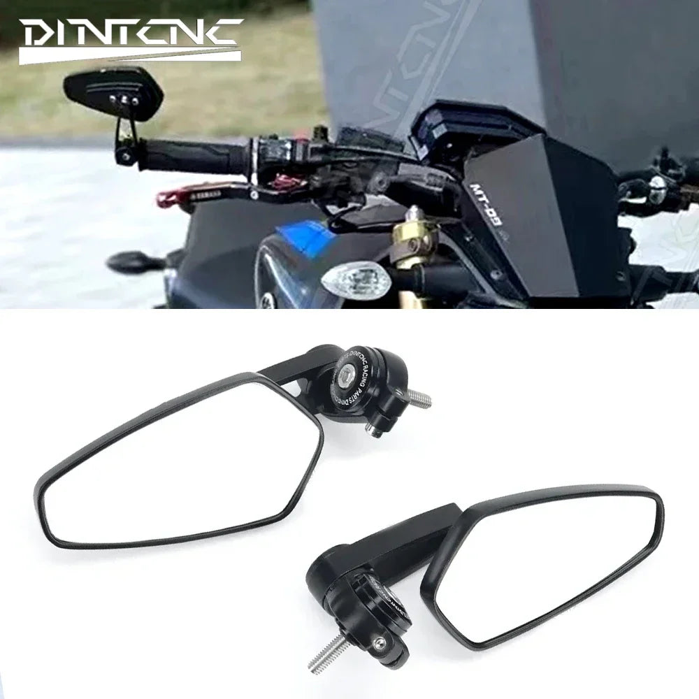 For YAMAHA MT09 MT07 2014-2025 Handlebar End Mirrors Left Right Side Rotation Motorcycle Accessories MT 07 09 MT-07 MT-09 2021