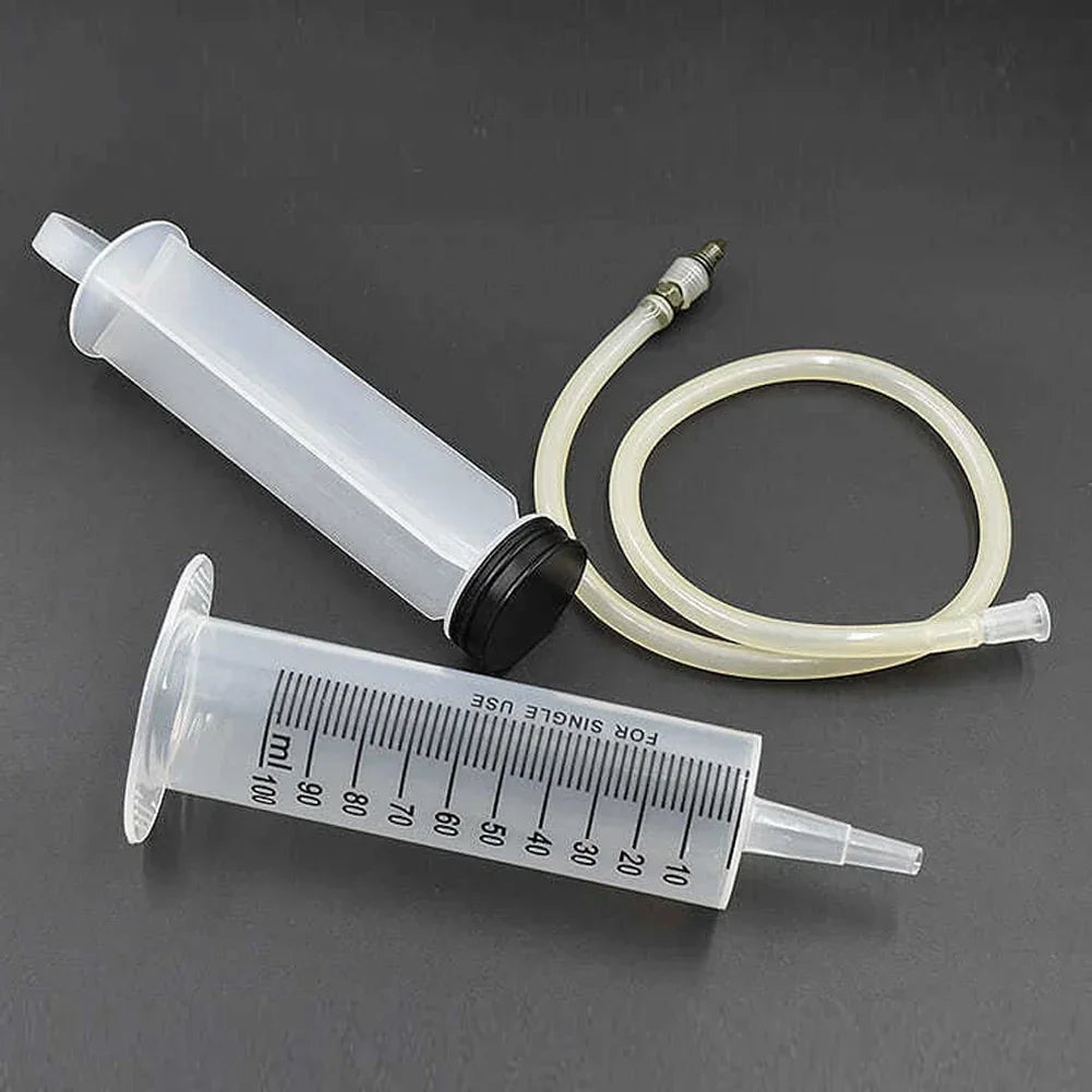 Motorcycle Disc Brake Hose Air Bleeding Tool – Brake Caliper Tools – 100ml Hydraulic Fluid Brake Pump Caliper Repair Vacuum Injector – Black – $18