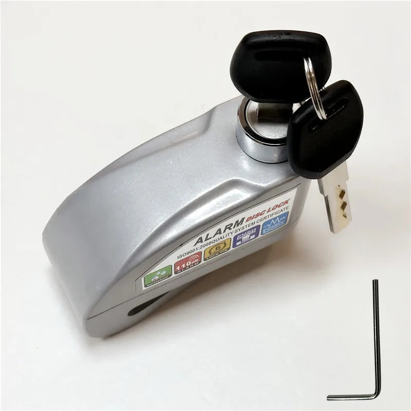Falante Motorcycle Alarm Lock Safety Anti-Theft Disc Brake Aluminum Alloy Motorbike Bicycle Accessories – Model 8302 – 21x14x4cm – 18 Color Styles