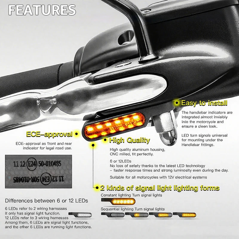 LED Turn Signal Bulbs – Mini Retro LED Flashing Indicator for Harley-Davidson Sportster