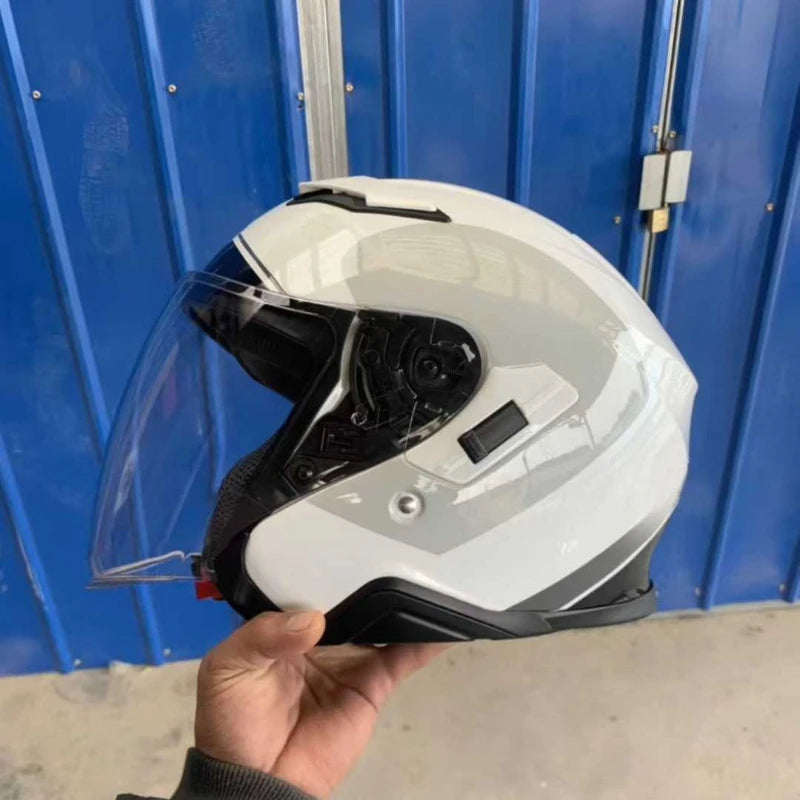 Open Face Helmets – J-Cruise II 3/4 Jet Motorcycle Helmet, Dual Visor, Retro Scooter Style for Men & Women