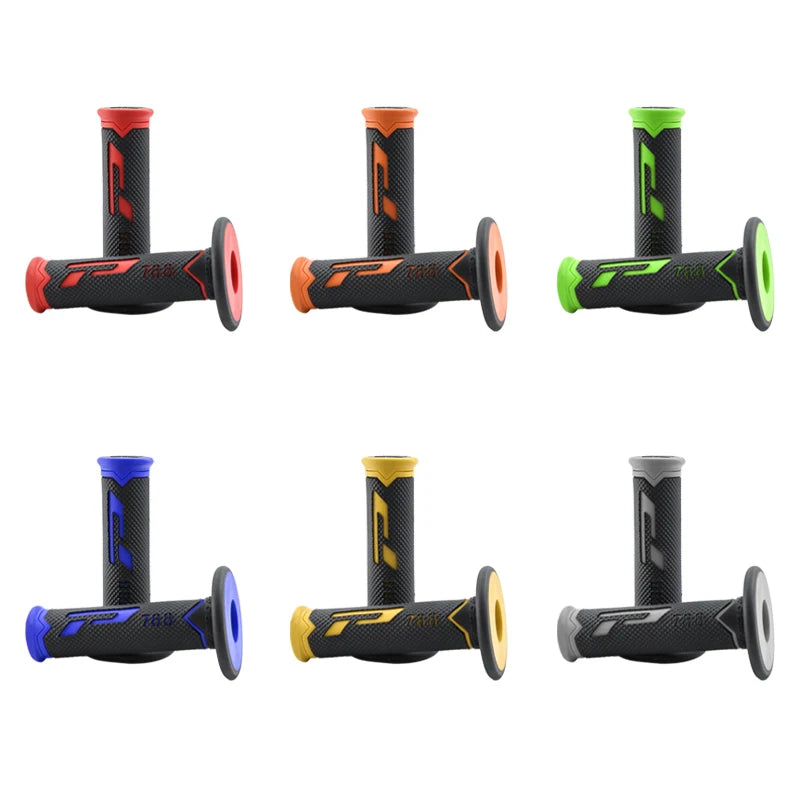 Motorcycle Handlebar Grips 7/8" 22mm 24mm Gel Rubber Universal Anti-Slip Racing Grips for ATV Dirt Pit Bike Motocross Scooter MTB Bicycle – 6 Colors