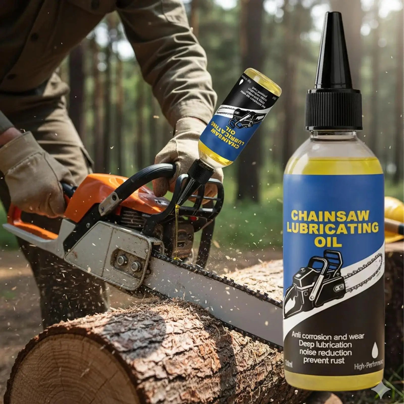 Chainsaw Lubricating Oil 100ml – Anti-Rust Deep Penetrating Chain Lube for Motorcycle Bicycle Chainsaw Hedge Trimmer – $12