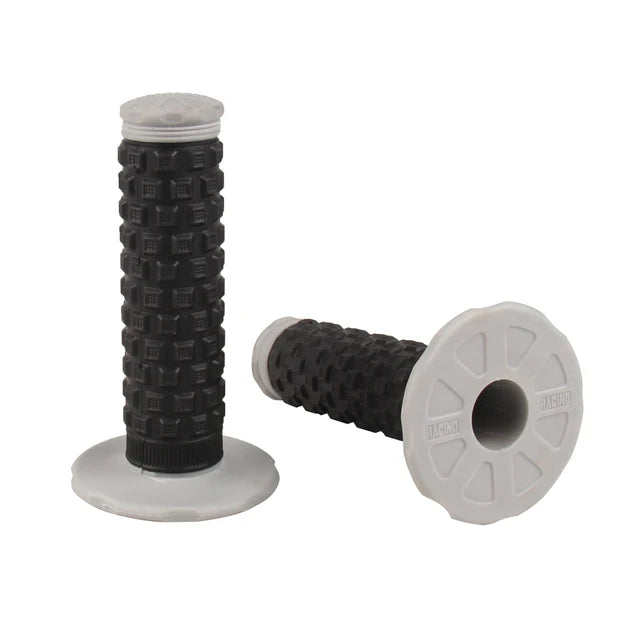 Pro Taper Motorcycle Handlebar Grips 7/8" 22mm 1-1/8" Double Color Rubber Tacky Gel Anti-Slip Universal Racing Grips for Dirt Bike ATV Motocross Scooter MTB – 6 Colors (1 Pair)