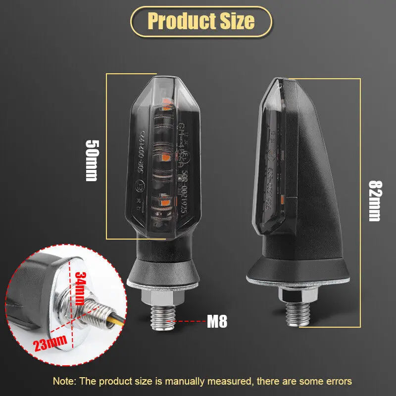 LED Turn Signal Bulbs – 8mm Mini Flashing Motorcycle Indicator Lights