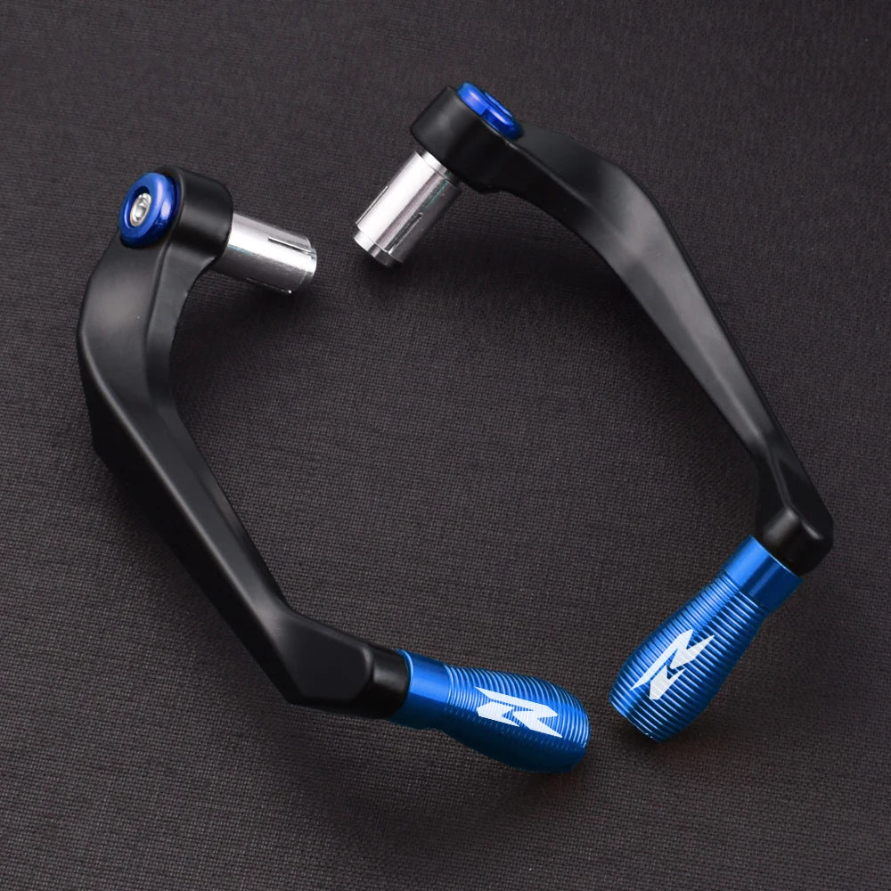 Suzuki GSXR 125/150/250/600/750/1000 / GSR 750/600/400 CNC Aluminum Brake & Clutch Lever Hand Guard Protector – R Logo – 7 Colors – 1 Pair – $20