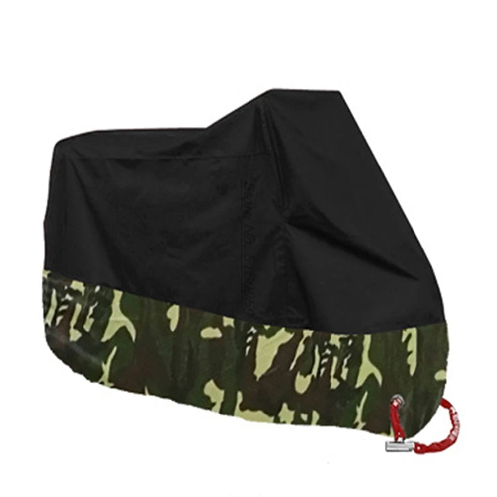 AutoJUSHIDAHAO Universal Outdoor UV Protector Waterproof Motorcycle Cover Bache Funda Moto Scooter Bicycle Case S M L XL 2XL 3XL 4XL – 190T Polyester PU Waterproof Dustproof Anti-UV Anti-Scratch