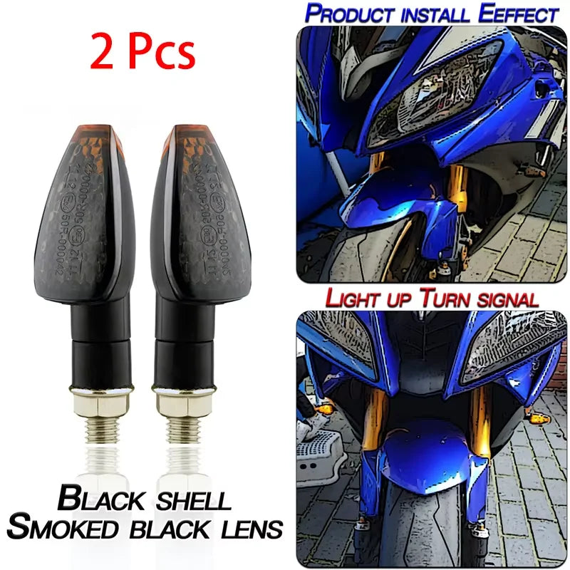 LED Turn Signal Bulbs – 12V Amber 10mm Universal Motorcycle Indicator