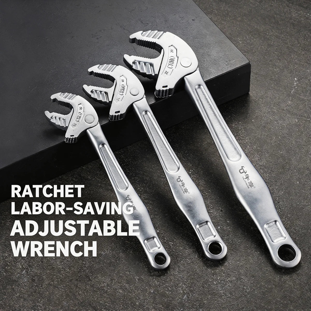 NIUXIANG Crab Claw Wrench – Heavy-Duty Adjustable Ratchet Self-Locking Wide Jaw – Auto / Motorcycle / Pipe Repair – from $10
