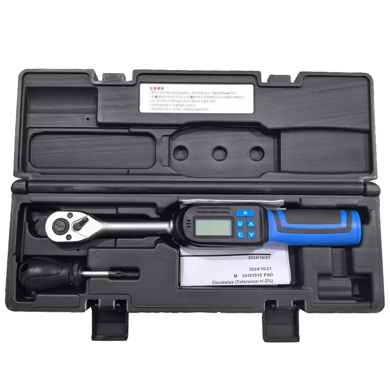 ARC DEER Digital Torque Wrench – Peak + Track Mode – Data Storage – ±2% CW – LED + Buzzer – 1.5–60 Nm – from $129