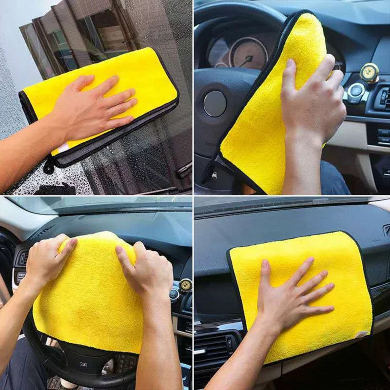 Thickened Yellow Microfiber Car Wash
