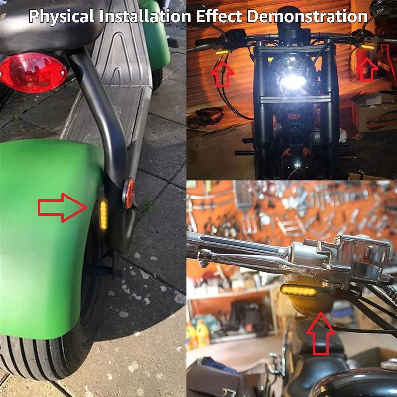 LED Turn Signal Bulbs – Mini Retro LED Flashing Indicator for Harley-Davidson Sportster