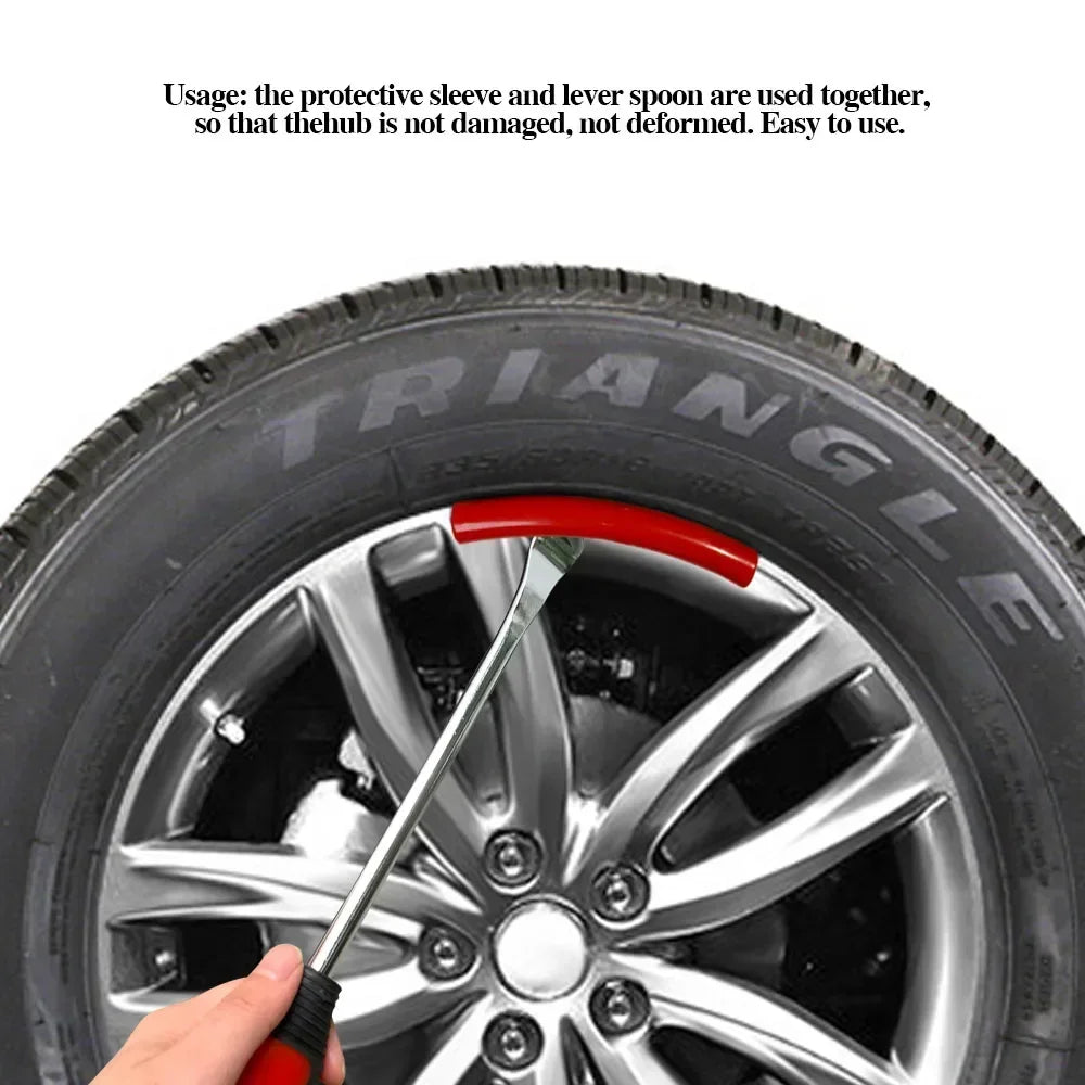 Motorcycle Wheel Rim Protector & Tire Changing Lever Spoon Kit – Wheel Guard with Crowbar – Car Bicycle Universal – from $12