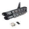 Motorcycle Exhaust Slip-on Muffler Pipe Tube with Heat Shield Cover Kit for CMX 300 CMX 500 Rebel 2017-2025 Black