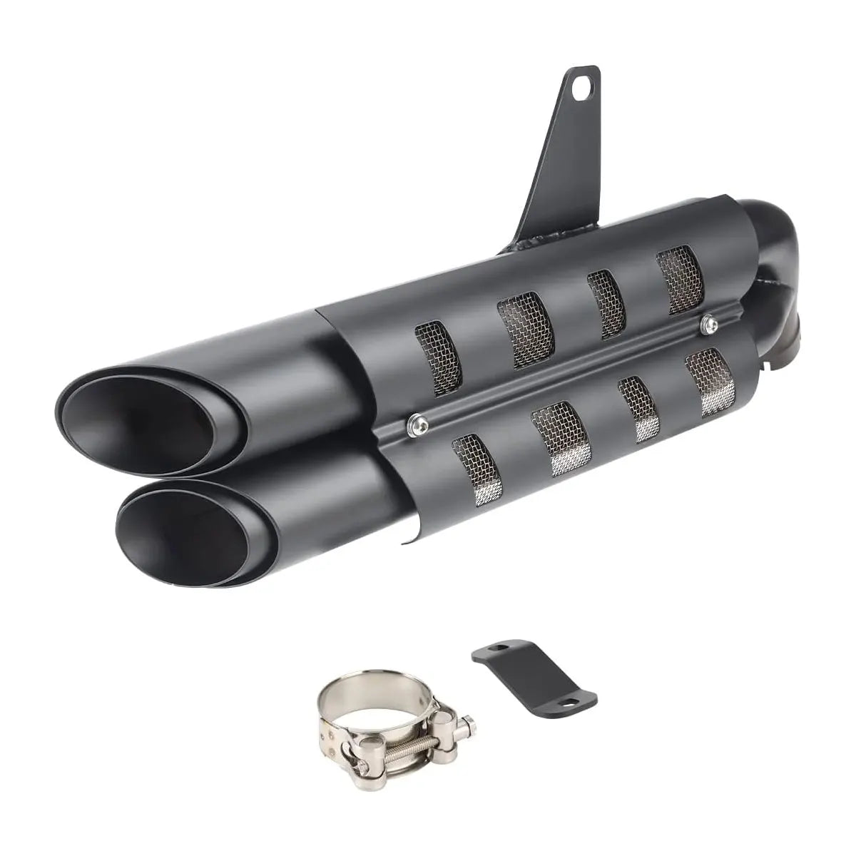 Motorcycle Exhaust Slip-on Muffler Pipe Tube with Heat Shield Cover Kit for CMX 300 CMX 500 Rebel 2017-2025 Black
