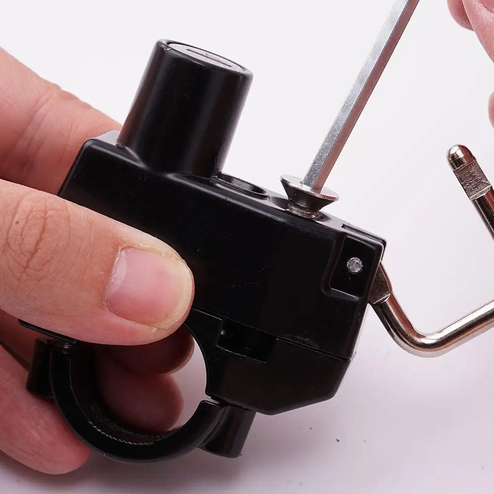 Motorcycle Helmet Lock Anti-Theft Bicycle Helmet Security Locks For 20-28mm Handlebar with 2 Keys and Installation Tool