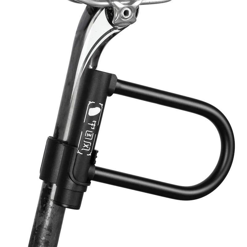 West Biking Bicycle U Lock MTB Road Bike Padlock Portable Anti-Theft Safety Motorcycle Scooter Cycling Lock Bicycle Accessories – Classic-046 Carbon Steel Zinc Alloy 18x13cm Black