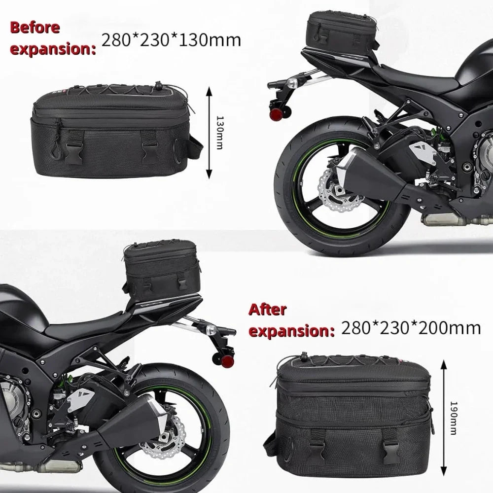 Motorcycle Backpack – KEMIMOTO Waterproof 7L–12L Expandable Riding Bag