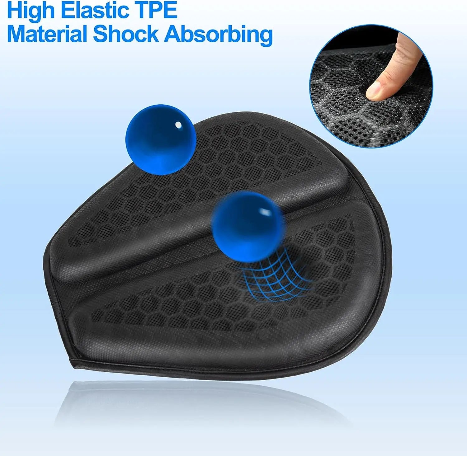 Motorcycle Seat Cushion Shock Absorption Decompression Gel Honeycomb 3D Comfortable Universal Motorcycle Seat Cushion