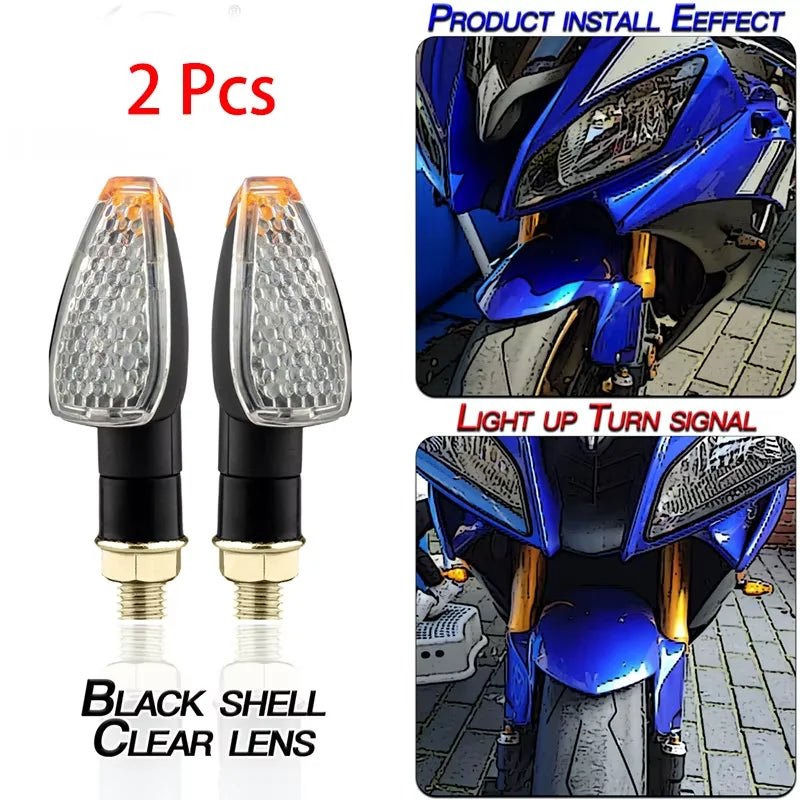 LED Turn Signal Bulbs – 12V Amber 10mm Universal Motorcycle Indicator
