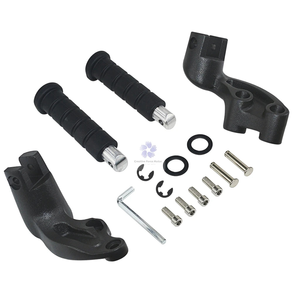Indian Scout Rear Passenger Foot Pegs + Mount – Scout / Scout Bobber / Scout Sixty / Scout Rogue – 2015–2024 – Foldable Titanium Alloy – Metallic Black or Titanium Gray – $84–$85