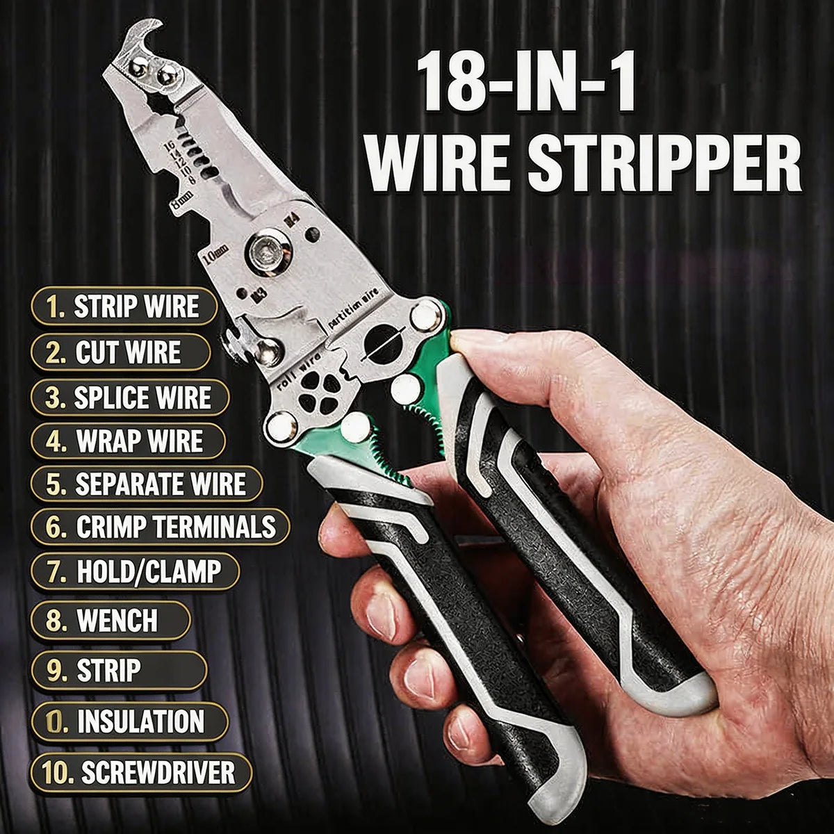 NIUXIANG Multifunctional Foldable Wire Stripper Crimper Cutter Pliers – Motorcycle Electrical Circuit Repair – $9