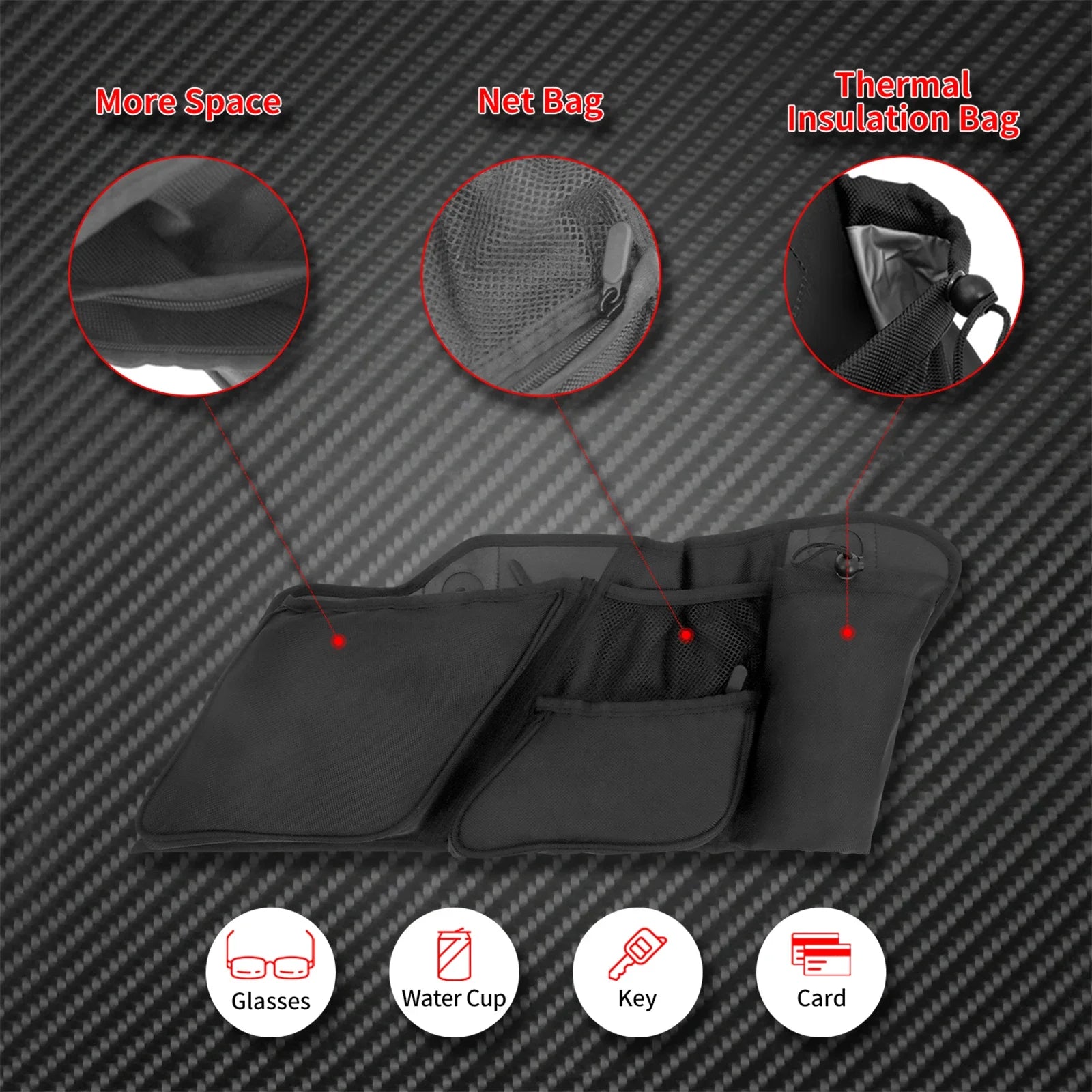 MACTIONS Motorcycle Inner Tool Bags Liners Organizer Storage Saddlebag for Harley Touring Road King FLHR Street Glide Electra Glide FLHX 2014-Up – Nylon (1 Pair)