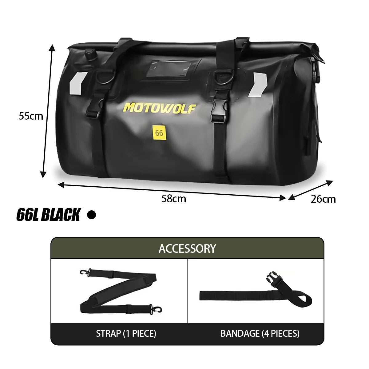 Motorcycle Backpack – Waterproof 20L/40L/66L Dry Travel Bag