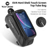 WEST BIKING 1.5L Waterproof Bike Phone Pouch – Touchscreen Top Tube Frame Bag for Up to 7