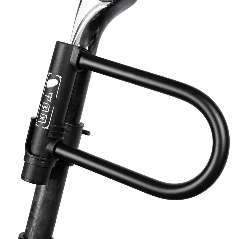 West Biking Bicycle U Lock MTB Road Bike Padlock Portable Anti-Theft Safety Motorcycle Scooter Cycling Lock Bicycle Accessories – Classic-046 Carbon Steel Zinc Alloy 18x13cm Black