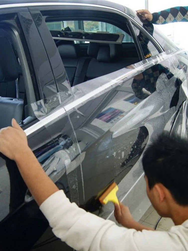 3-Layer Clear Paint Protection Film 152cm – Flexible Polymeric PVC – Car Motorcycle Laptop Bike – 10 / 30 / 50cm Wide – $10–15