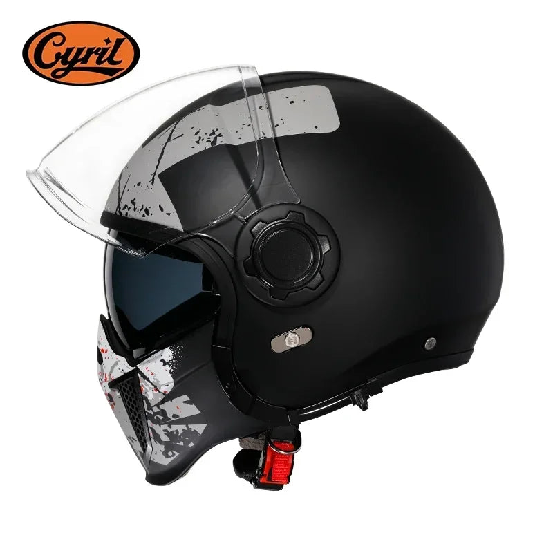 Retro Modular Helmet with DOT ECE Certification