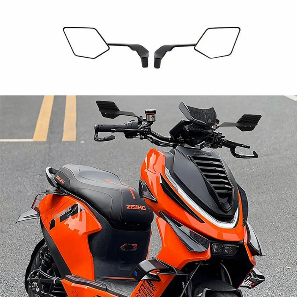 HVLMHA Yamaha MT-07 MT-09 MT-10 Stealth Winglet Rotatable Motorcycle Mirror CNC Aluminium Adjustable Rearview Motorcycle Mirror Kit 2021-2023