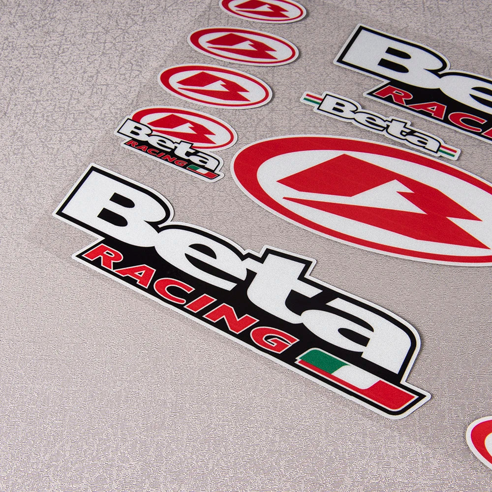 Beta Racing Reflective Motorcycle Sticker Decal Vinyl Graphics Kit – 12 Pieces – 30×22cm – Waterproof / Oil & Scratch Resistant – 2-Year No-Fade – Car / Bike / Helmet – $16