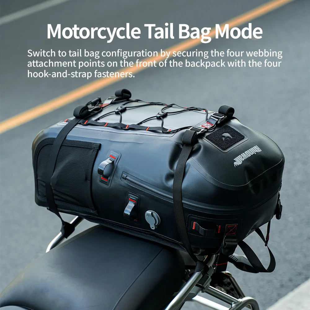 Motorcycle Backpack – Rhinowalk 26L Waterproof Laptop & Helmet Bag