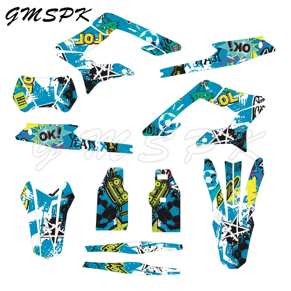Motocross Team Graphics Background Decal Sticker Kits for Sur-Ron Storm Bee 2023–2024 – Custom Number & Name – PVC – 24 Styles – Glossy / 3D – $70–$92