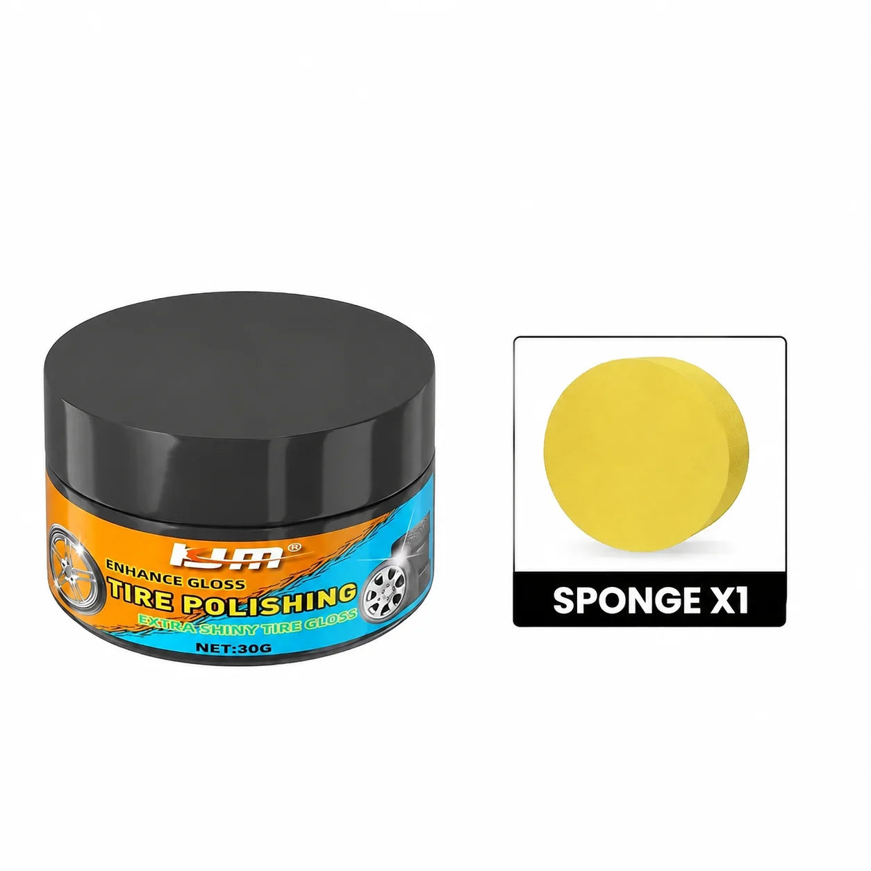 Motorcycle & Car Tire Shine Protection Wax – Plastic Renovator Interior Enhancer Tire Protector Black Gloss Formula – $10