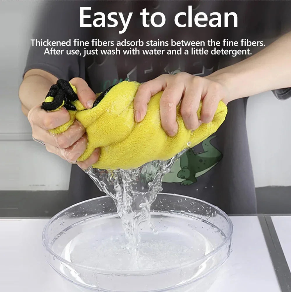 Thickened Yellow Microfiber Car Wash