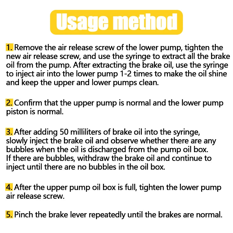 Motorcycle Brake Bleeding Syringe Kit