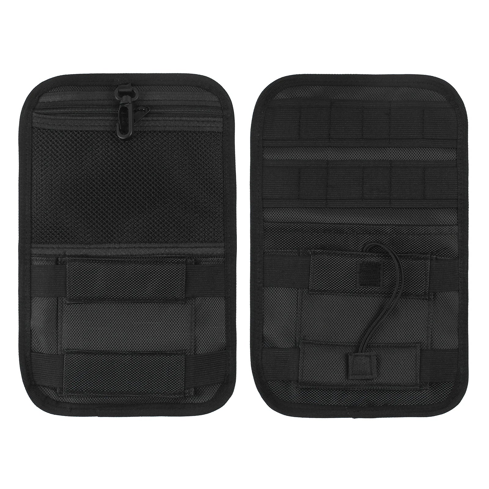 Motorcycle Saddlebag Organizer Hard Bags Storage Case for Harley Touring Street Glide Electra Glide 1980-2023 – Zippered Expandable Slip Pockets (2PCS)