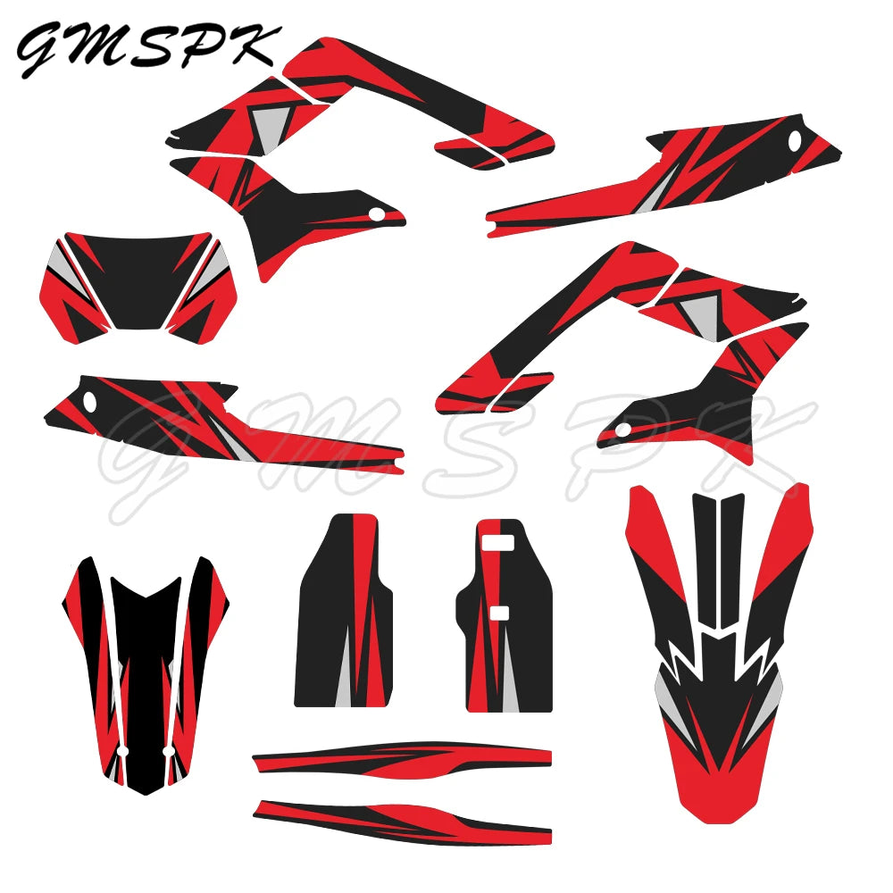 Motocross Team Graphics Background Decal Sticker Kits for Sur-Ron Storm Bee 2023–2024 – Custom Number & Name – PVC – 24 Styles – Glossy / 3D – $70–$92