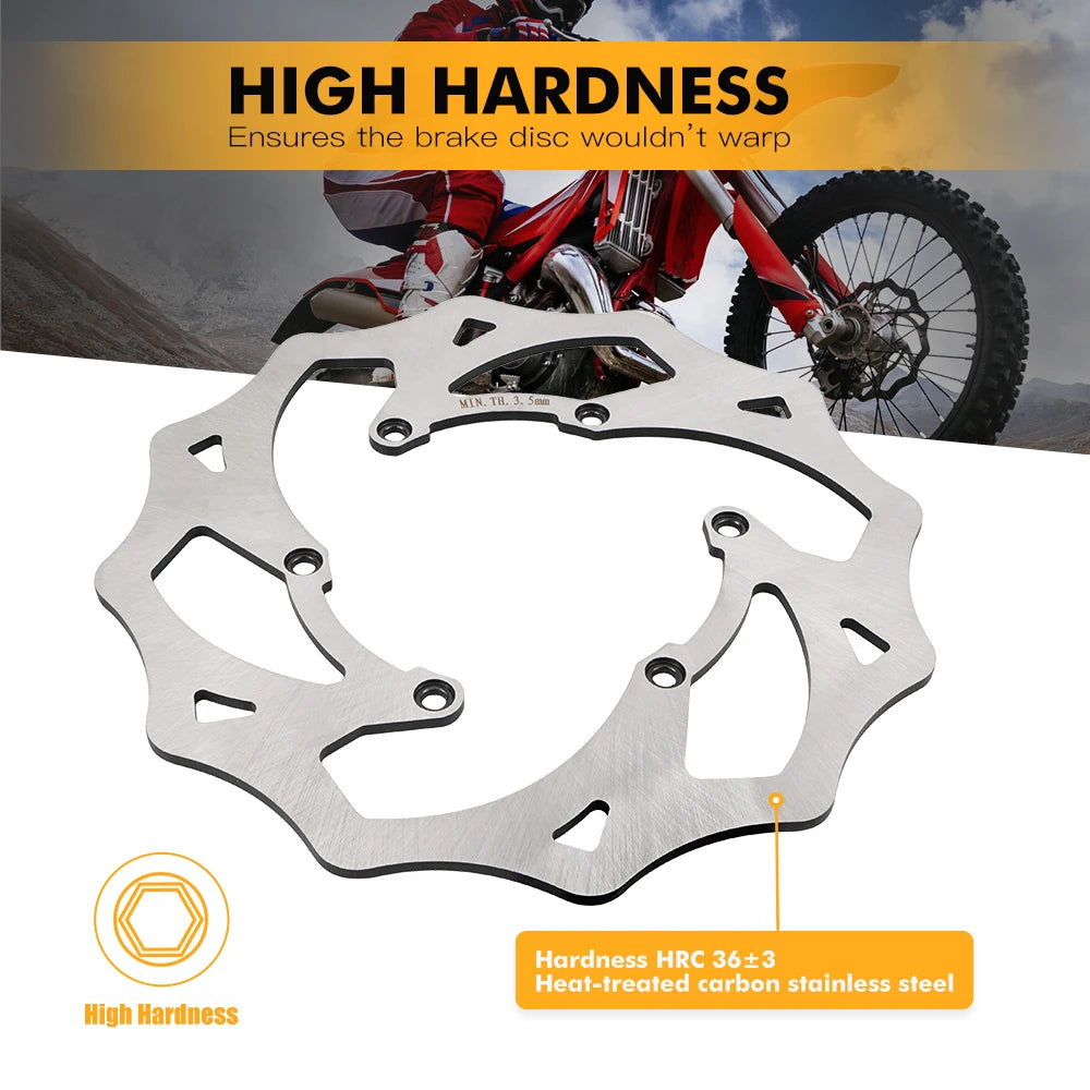 Stainless Steel Front and Rear Brake Disc Rotors for Beta RR XTrainer 125 250 300 350 450 480 498 2013–2024 – Brake Disc Tools – Front 260mm / Rear 240mm – HRC 36 – from $66
