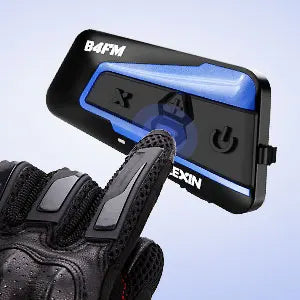 LEXIN B4FM-X Motorcycle Bluetooth Intercom – 10-Rider Music Sharing
