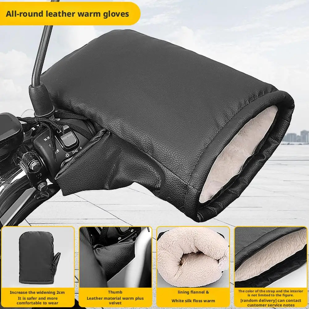 PU Handlebar Muffs Windproof Waterproof