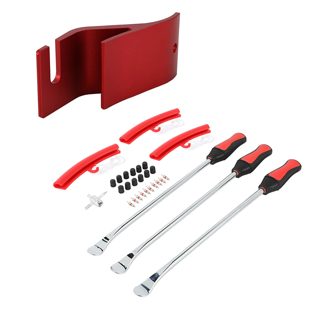 Motorcycle Tire Spoon Lever Set with Bead Buddy & Bead Breaker – Pit Dirt Bike MX – Red – $52