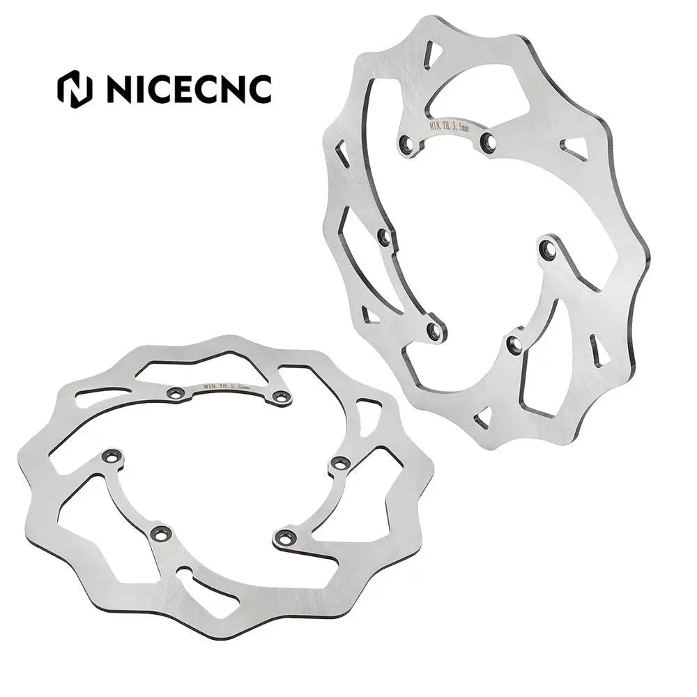 Stainless Steel Front and Rear Brake Disc Rotors for Beta RR XTrainer 125 250 300 350 450 480 498 2013–2024 – Brake Disc Tools – Front 260mm / Rear 240mm – HRC 36 – from $66